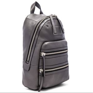 Marc Jacobs Grey Biker Domo Leather Backpack